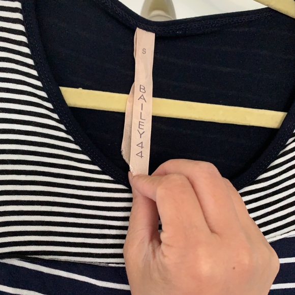 Bailey44 Blue, White Black Striped Column Dress S - Picture 3 of 4